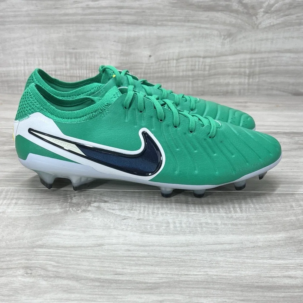 Nike Tiempo Legend 10 Elite LV8 FG Green Soccer Cleats HJ7272-300 Men's Size 8